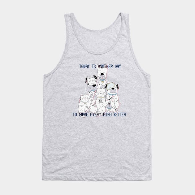 dog and cat love Tank Top by PASSIONANDPASSION